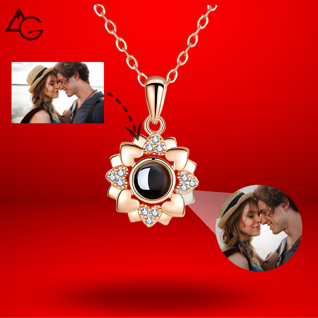 Diamond Sunflower Necklace