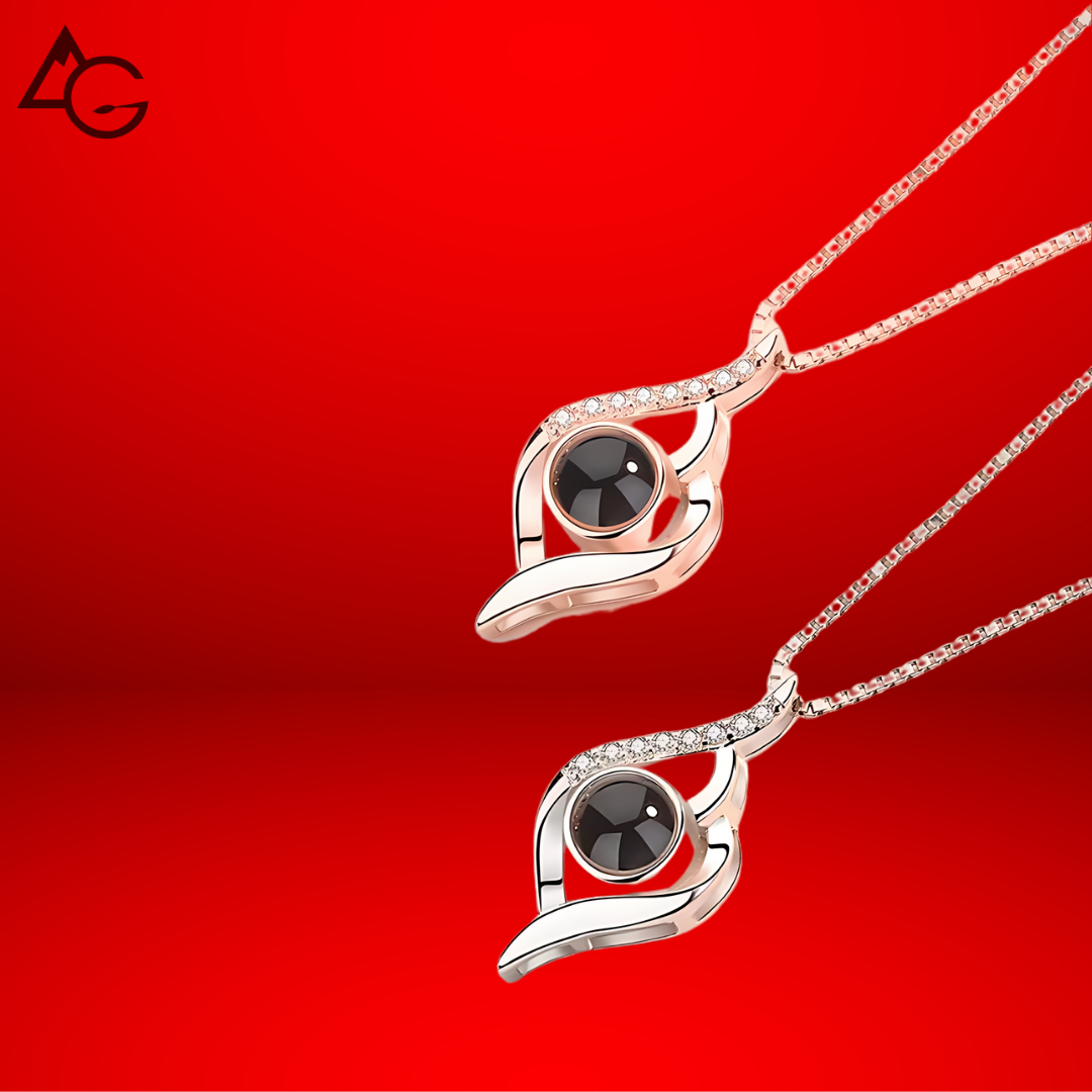 Diamond Alien Eye Necklace