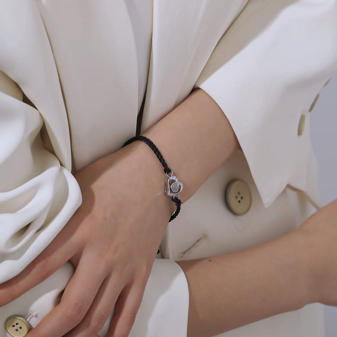 HeartGleam Braided Bracelet