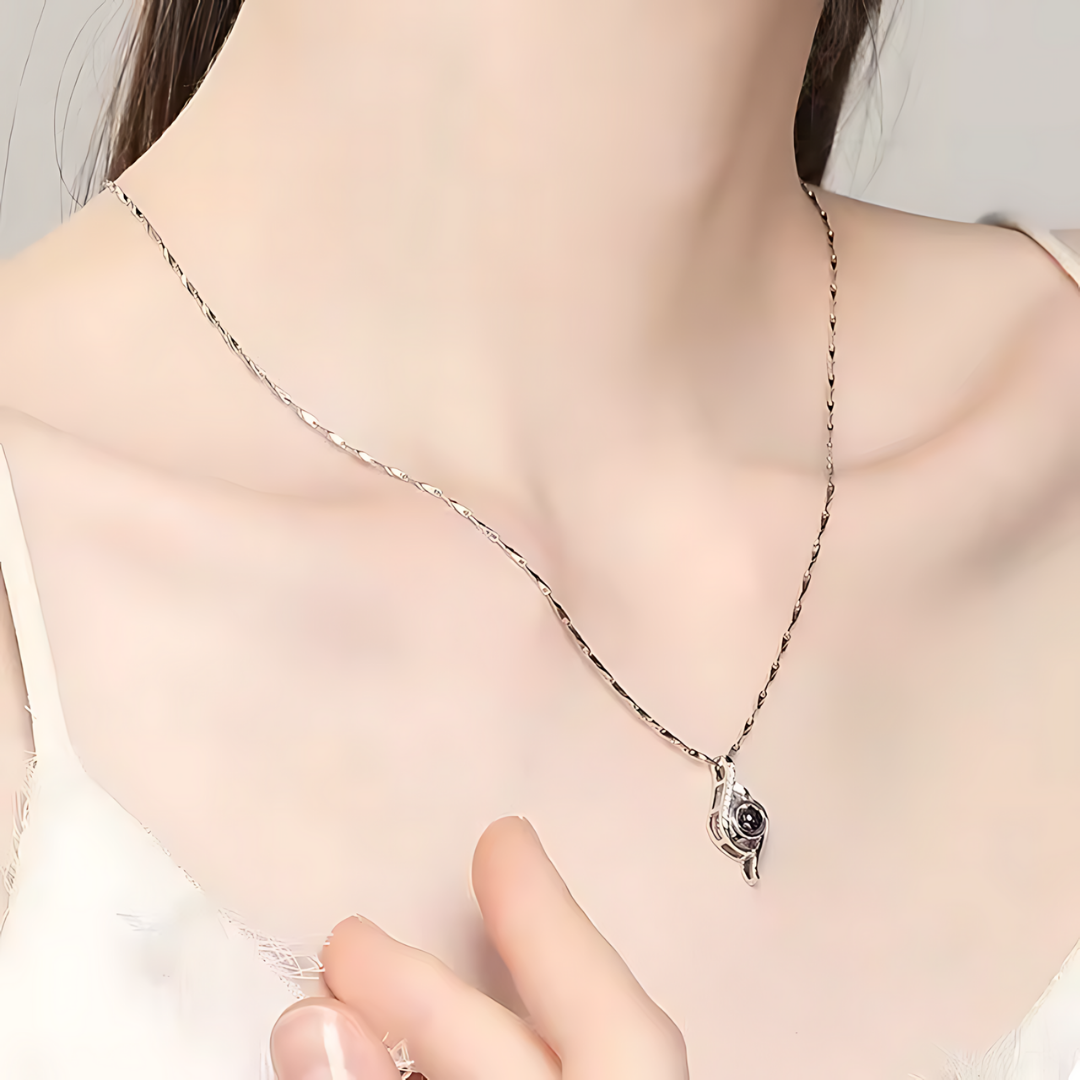 Diamond Alien Eye Necklace